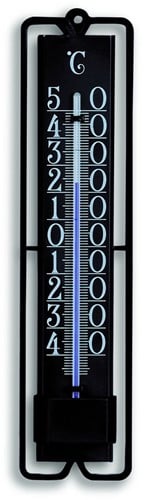 TFA Binnen- en buitenthermometer analoog - Zwart